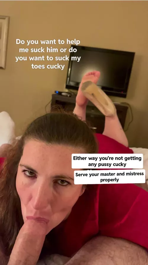 Serve your master and mistress like a good boi