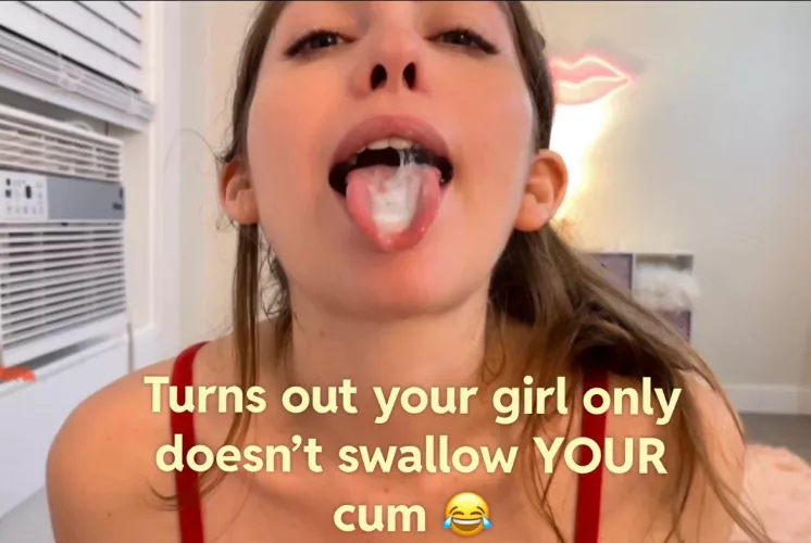 She loves the taste of everyone else’s cum