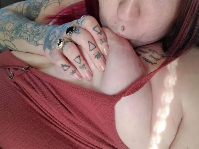 They sag so much I can suck on them