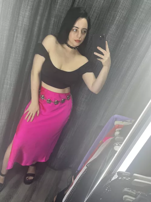 Trying on clothes, felt cute!