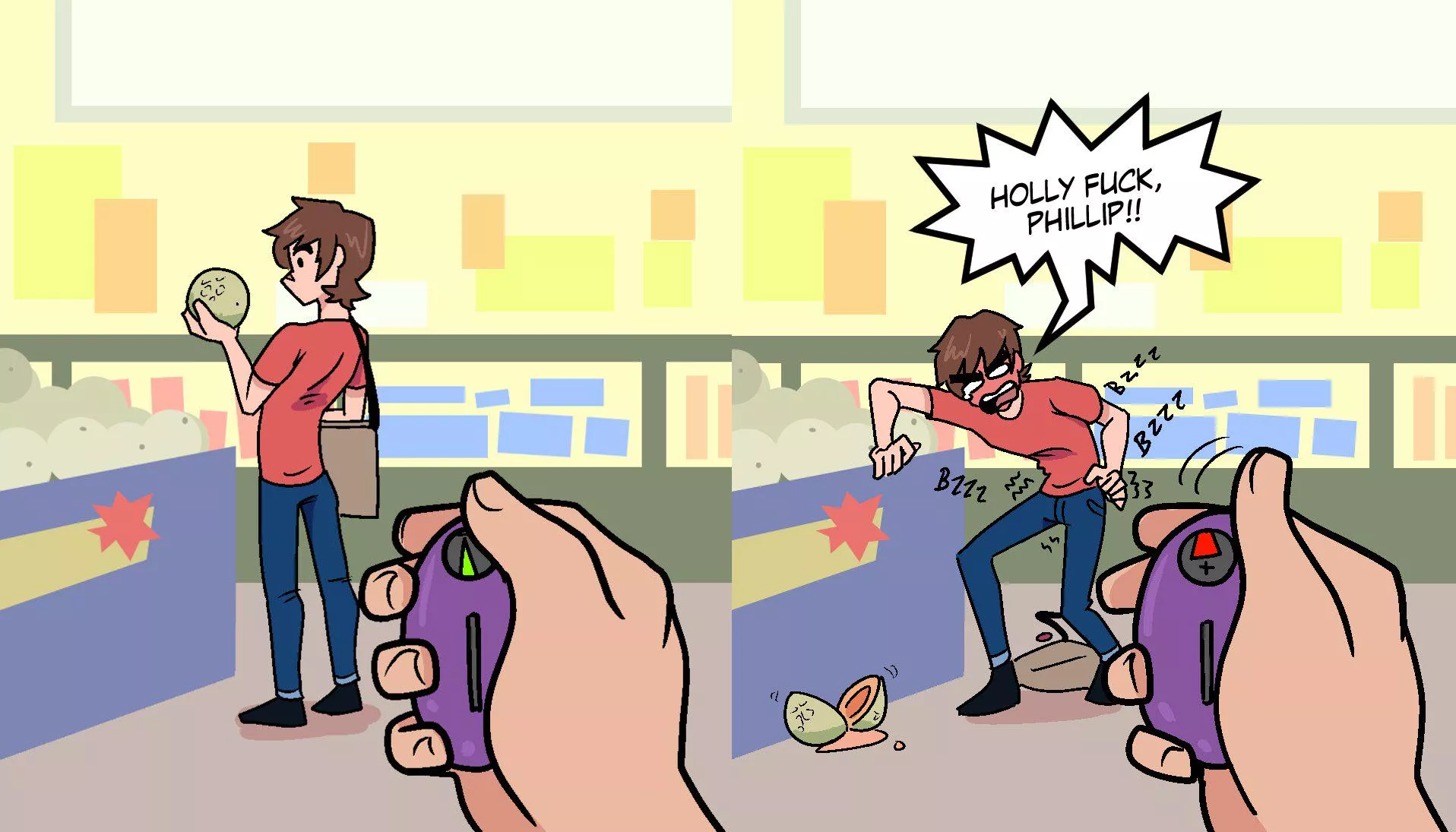 Vibrator at the mall (can't remember where it's from)