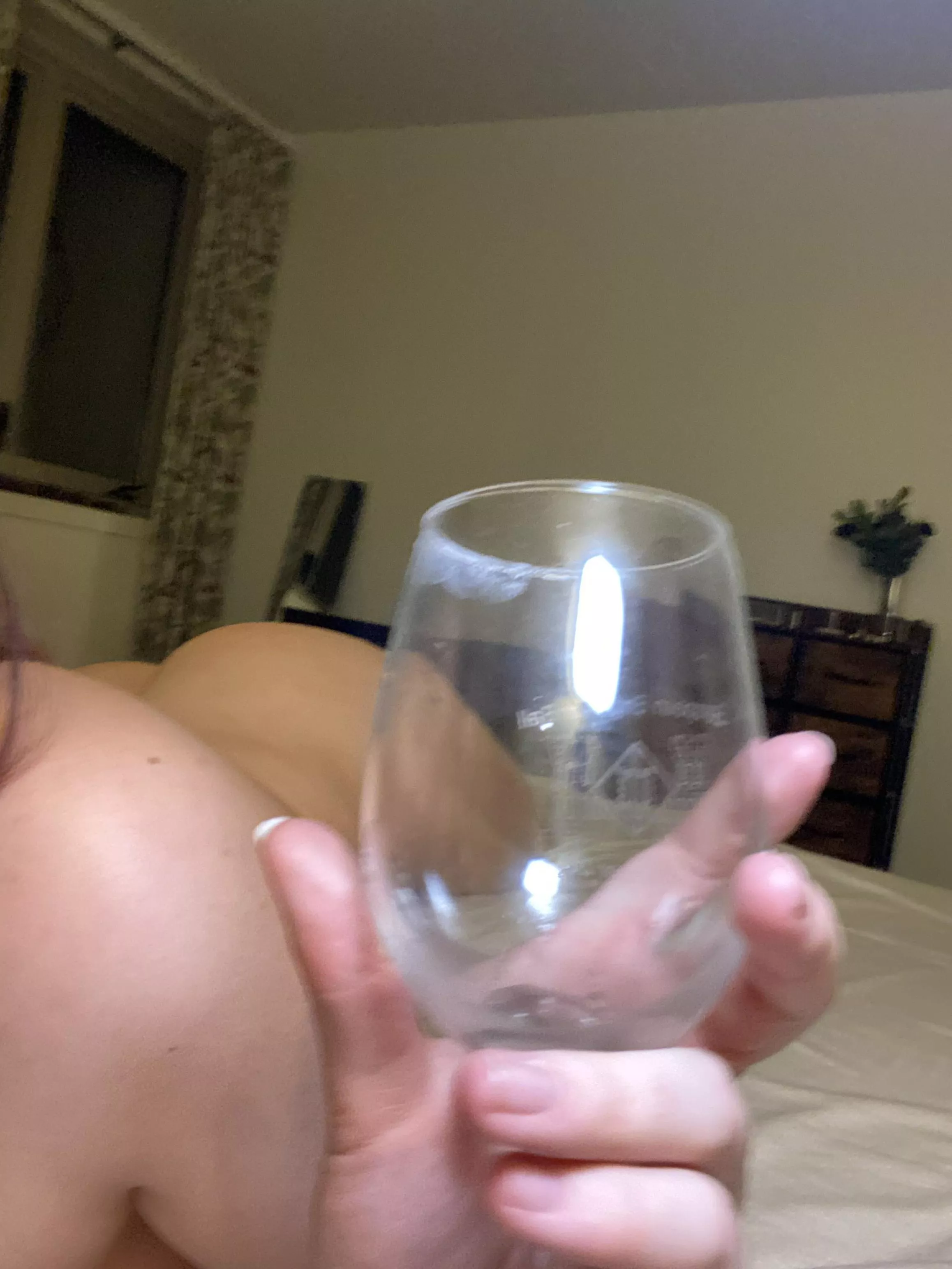 Waiting for someone to drink some wine with