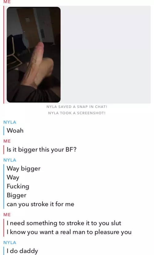 Wanna see if your girl can resist my huge cock? or will she be a slut like this girl. Dm me your GF snap/IG for loyalty test.