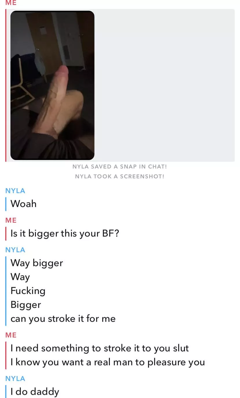 Wanna see if your girl can resist my huge cock? or will she be a slut like this girl. Dm me your GF snap/IG for loyalty test.