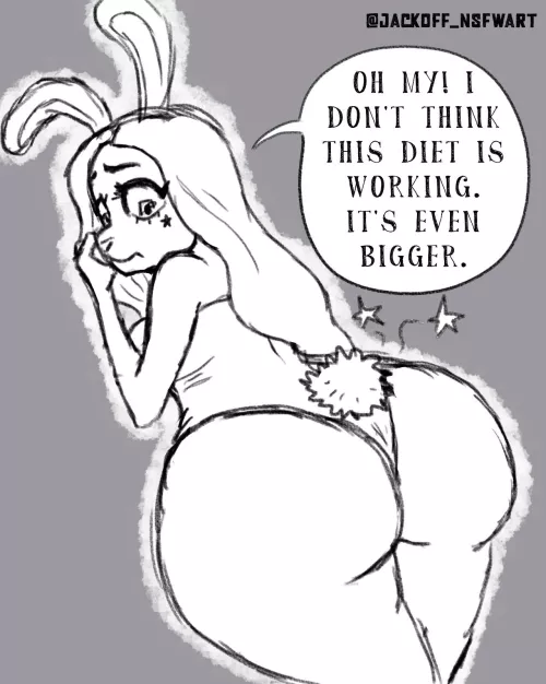 Big ass bunny girl [F] (jackoff_nsfwart)