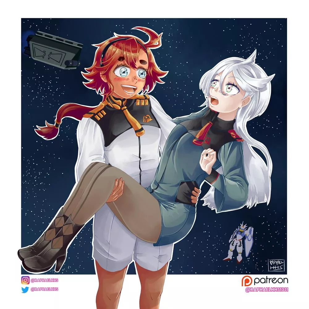 Biweekly posting yuri couples. This week I did some Sulemio [G-Witch] [OC]