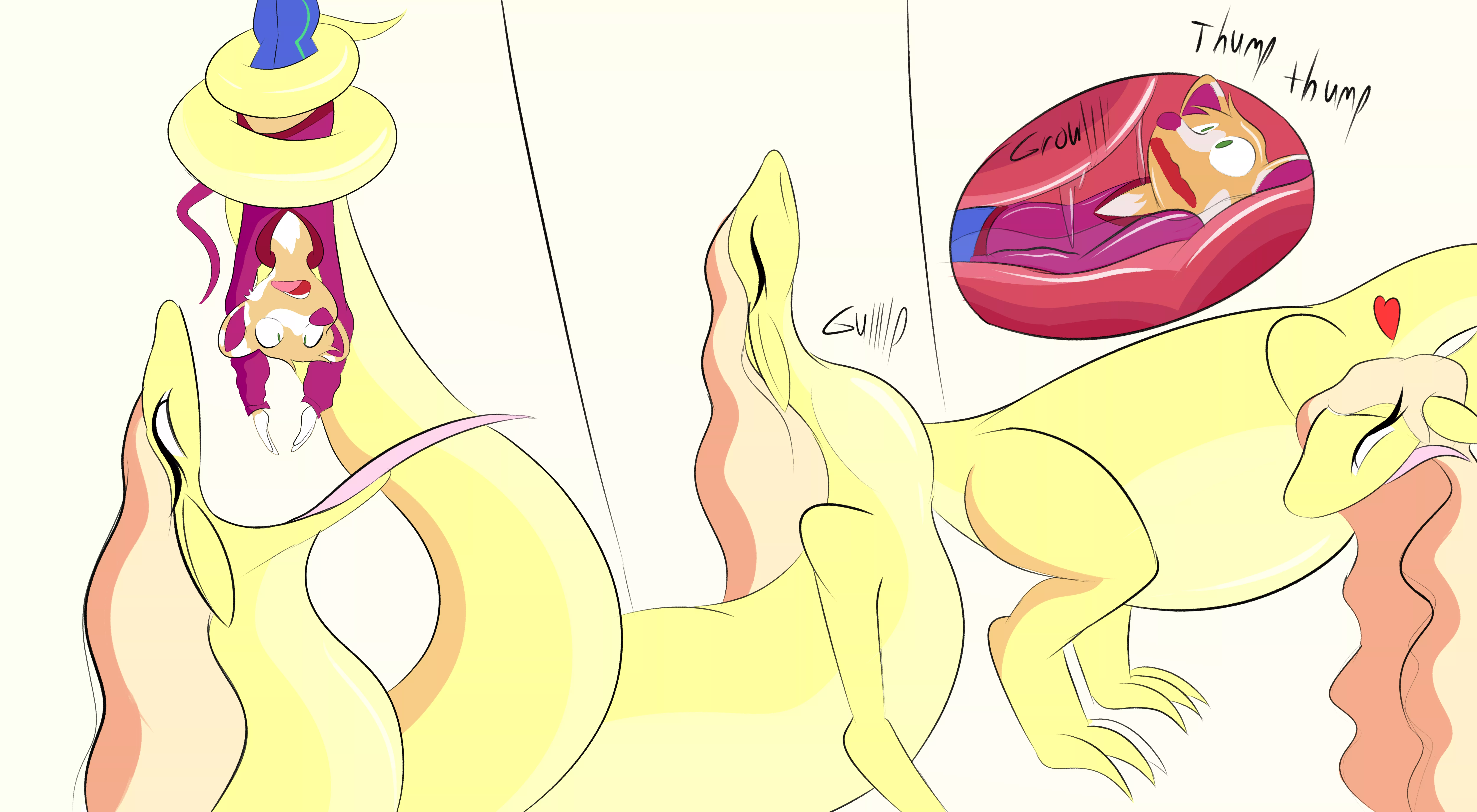 {Comic} Gulped up by lemony dragon (Art by JackMunchy)
