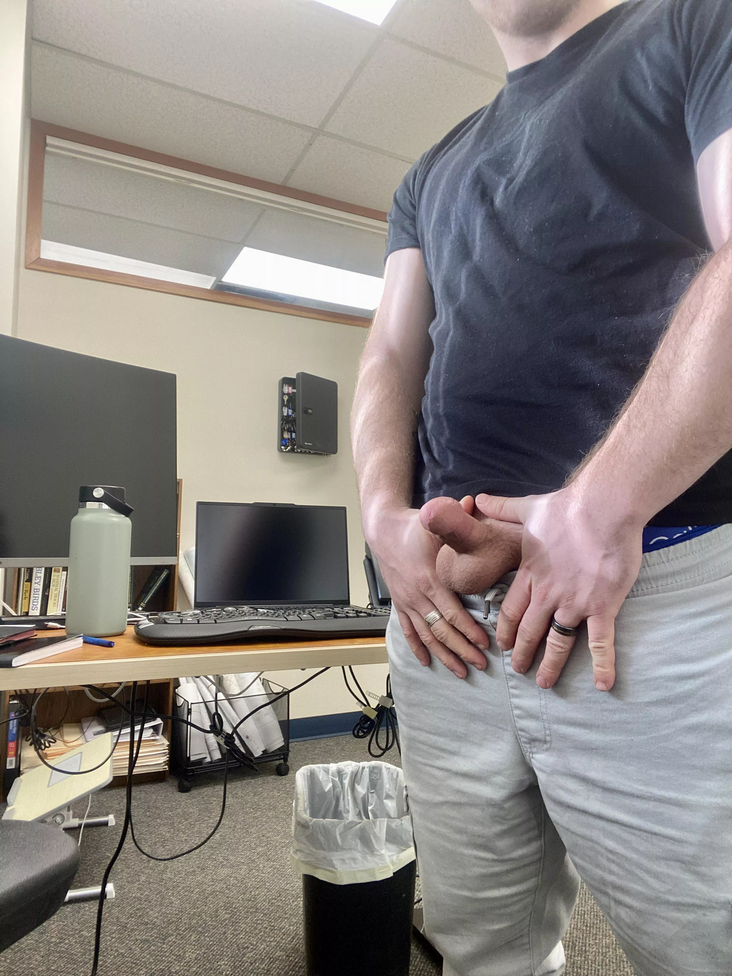 Daddy got his cock out at work today