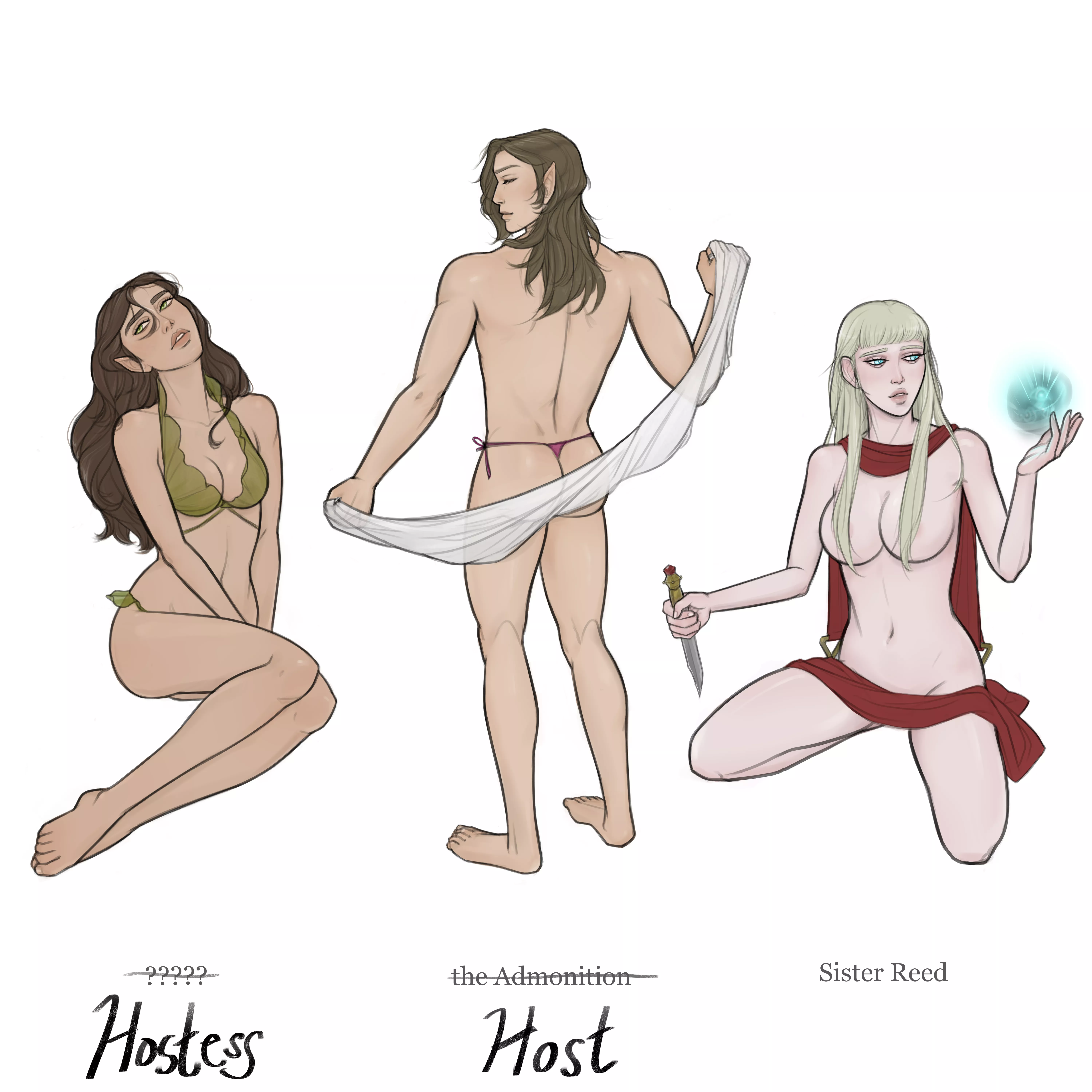 DnD OCs in shameless hostess bar AU (2 of 3)