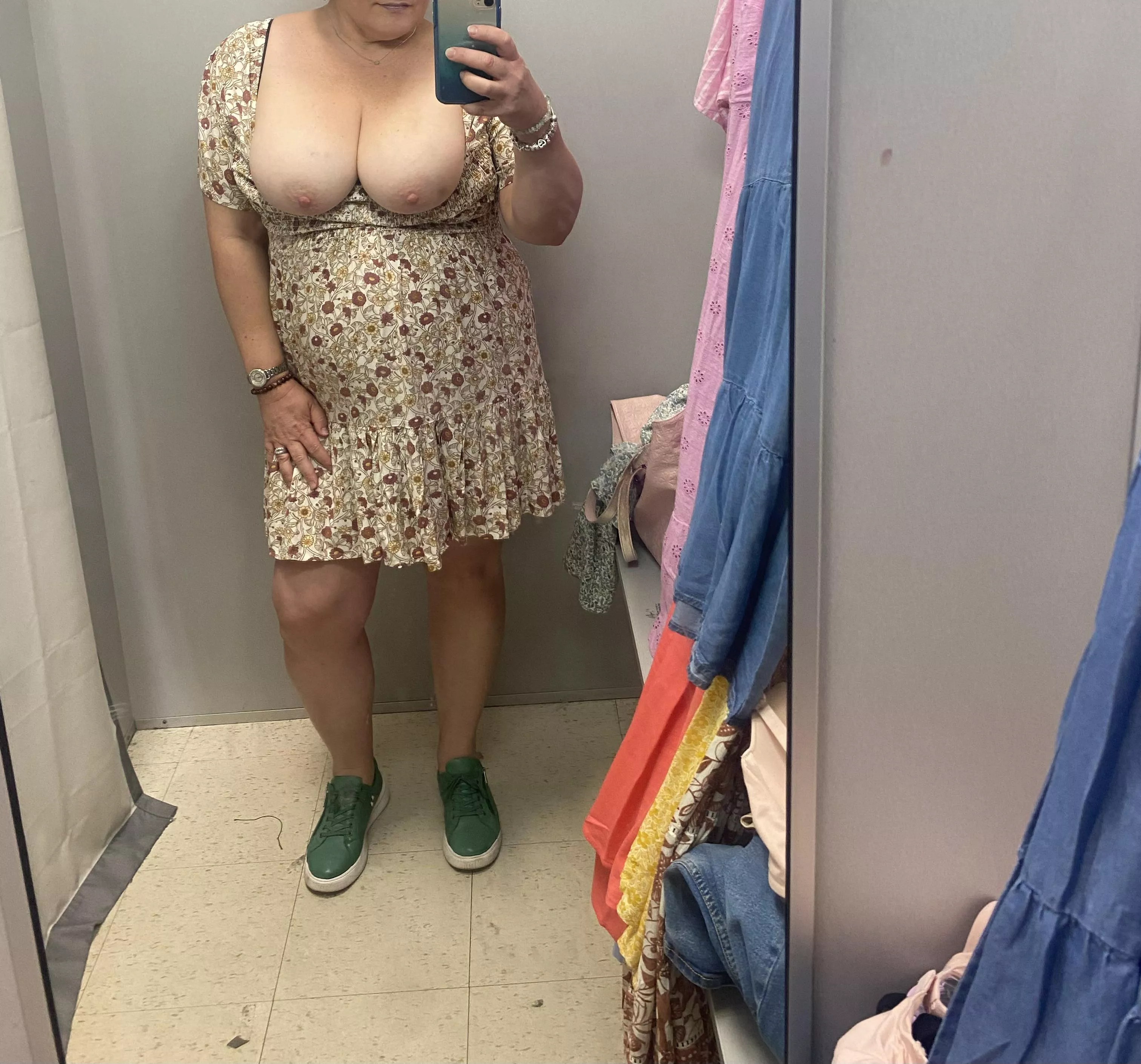 Do the green shoes go with the dress?