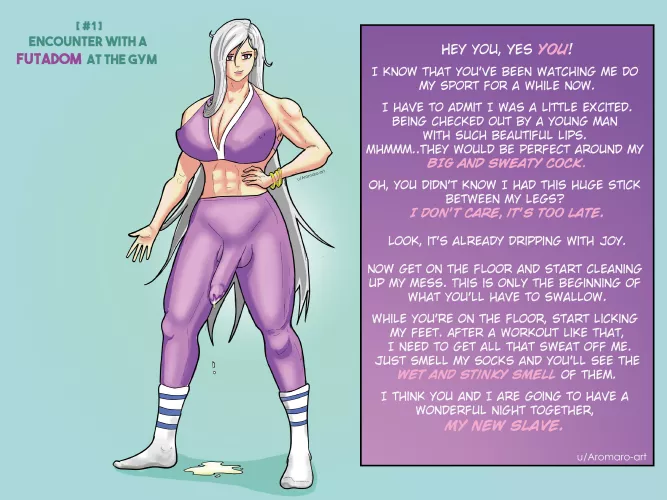 Encounter with a Futadom at the gym [Futanari] [Futadom] [Sweat] [Feet] [Blowjob] [Humiliation]