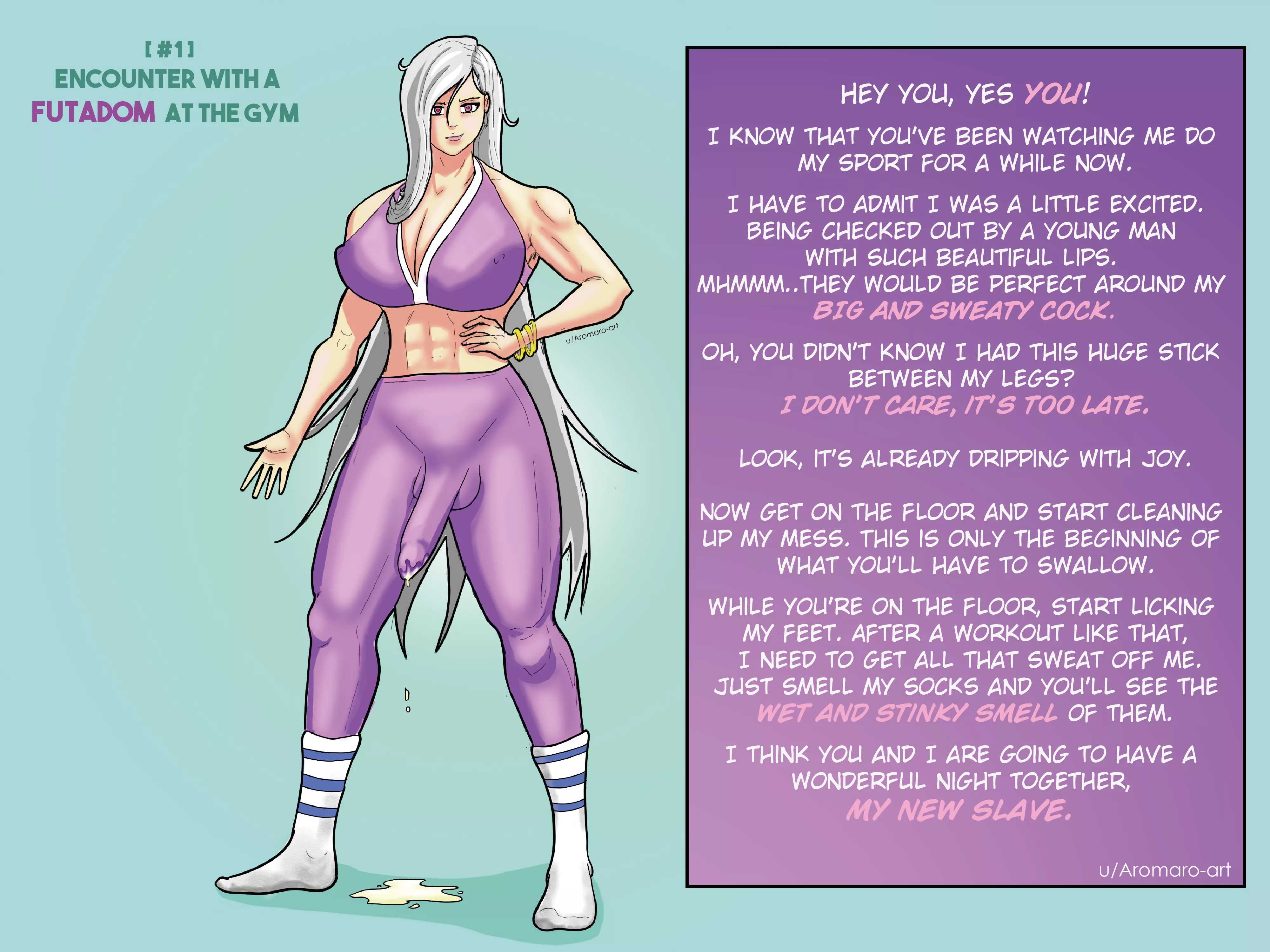 Encounter with a Futadom at the gym [Futanari] [Futadom] [Sweat] [Feet] [Blowjob] [Humiliation]