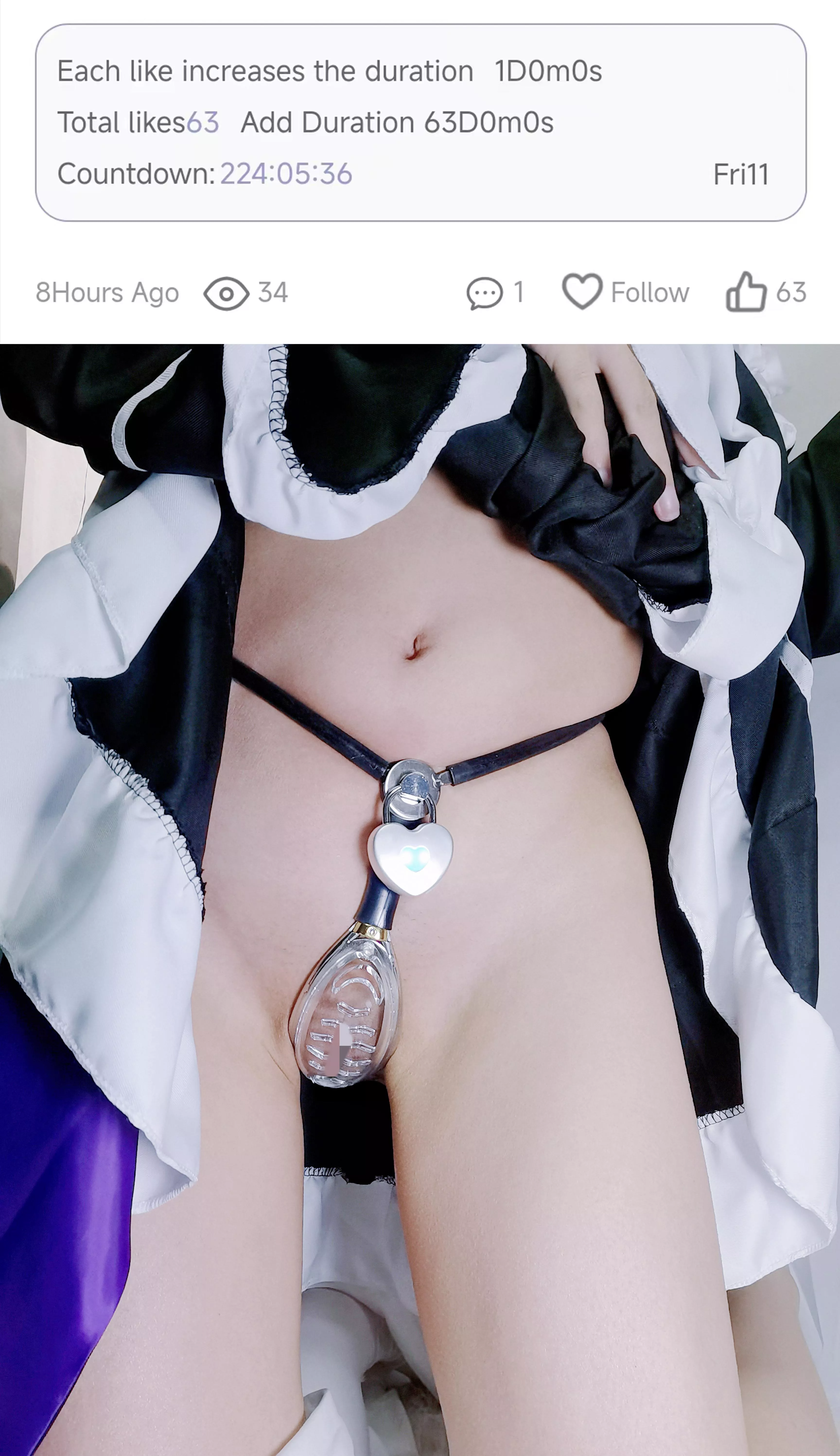 Giving a like can determine the duration of my lock