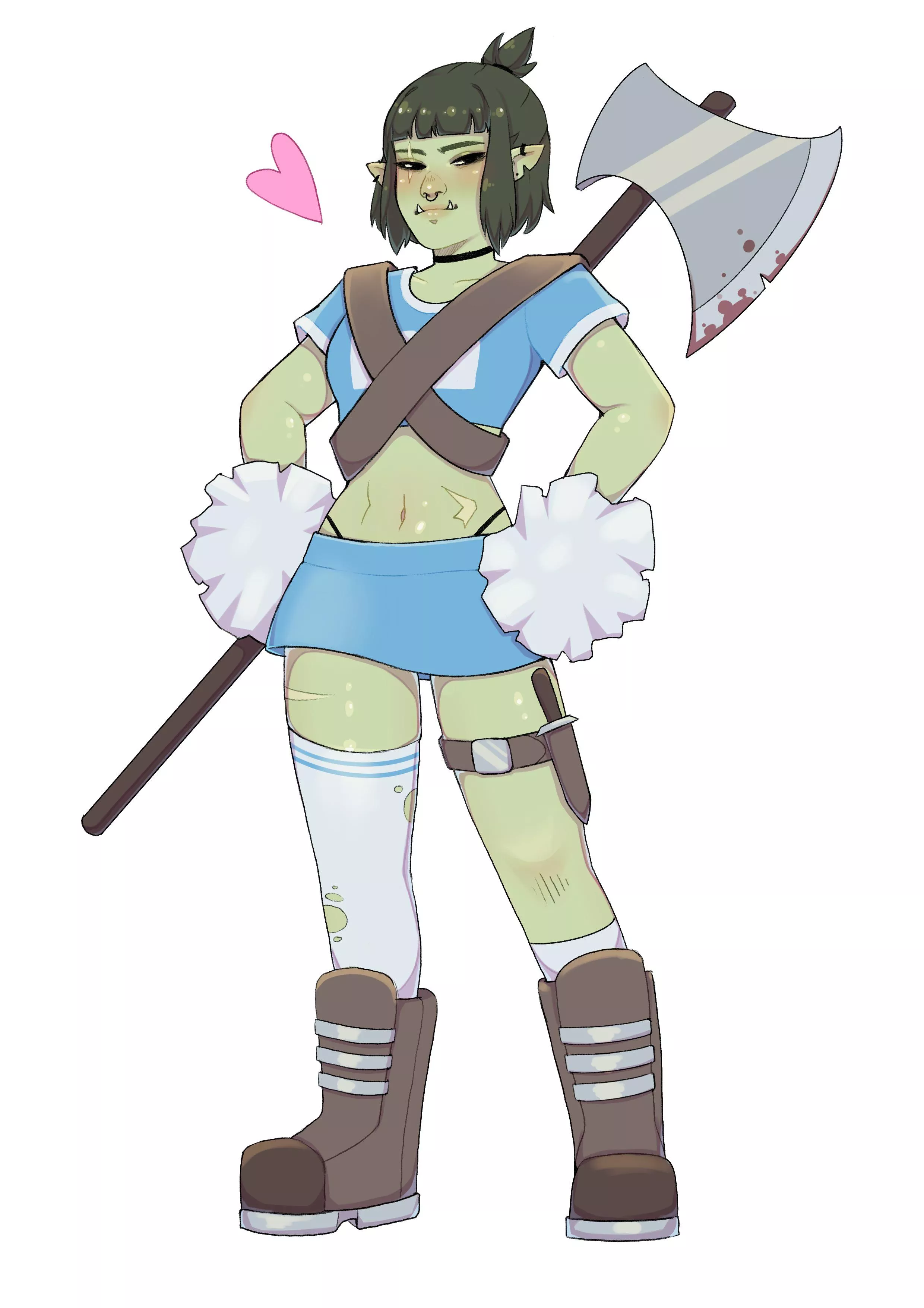 Half orc cheerleader