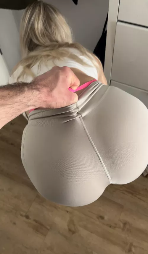 he pulls up so high that I'm getting horny