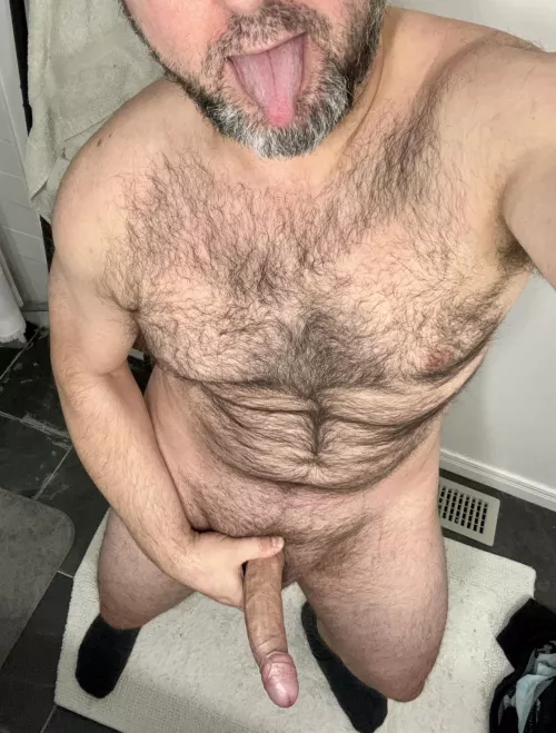 How do you feel about Dads that wear black socks, have big, furry chests, and big, hard cocks? (43)