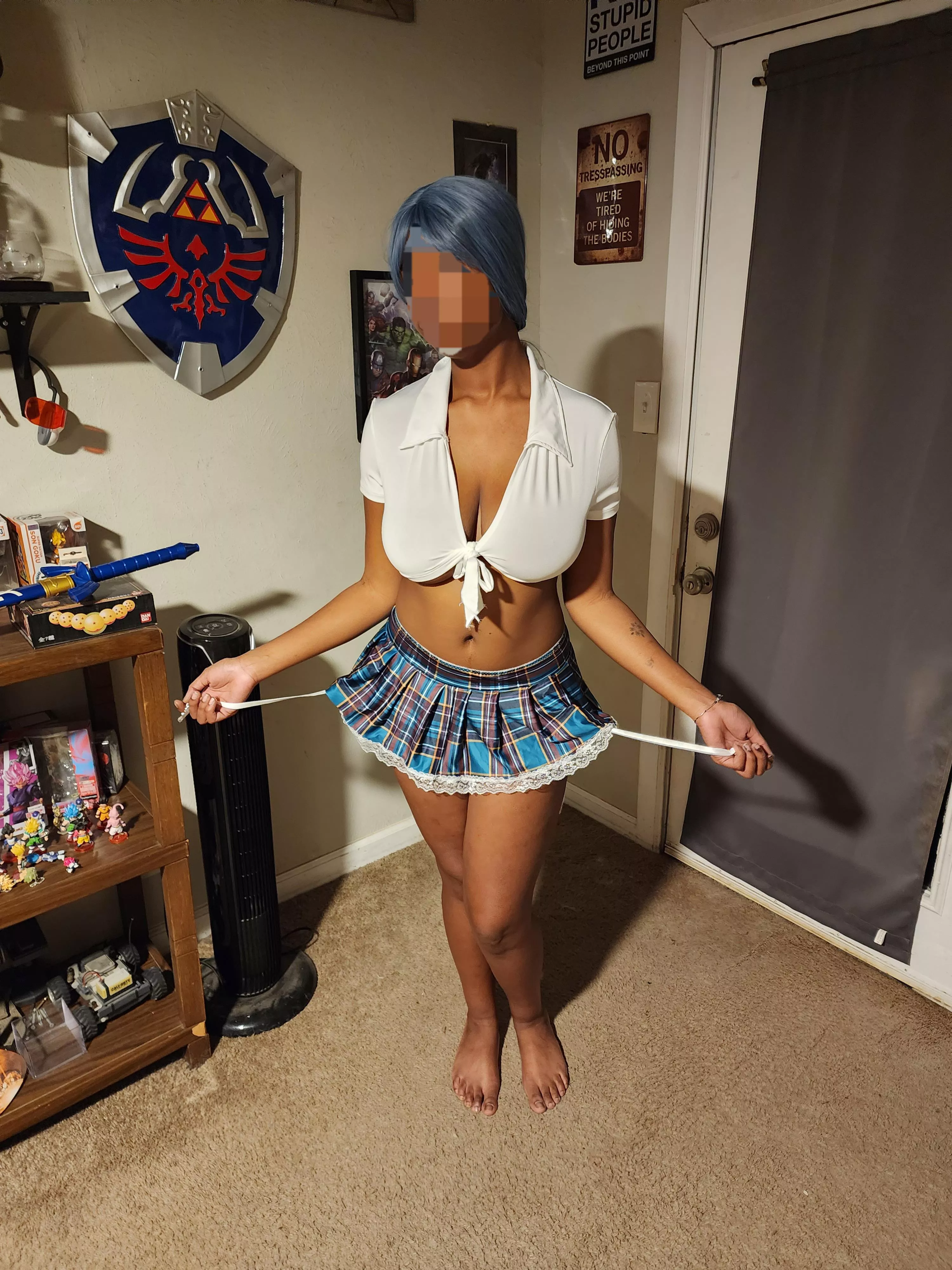 I absolutely love the way this looks on me I hope all of you like it too! I have some that are a bit more revealing maybe I'll post with encouragement!