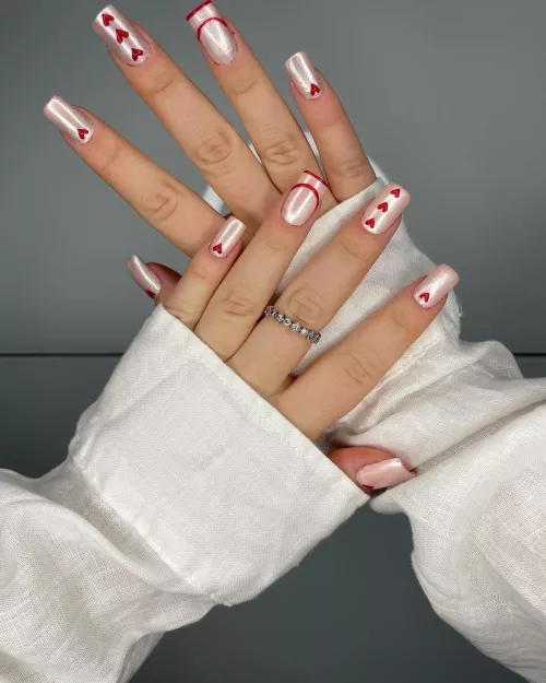 lovely valentine nails (selfmade nailart)