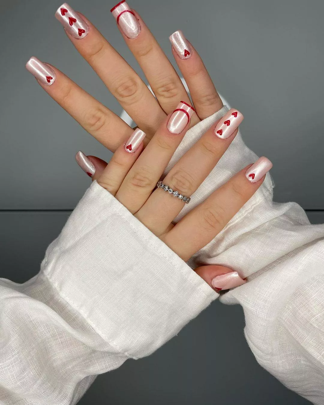 lovely valentine nails (selfmade nailart)