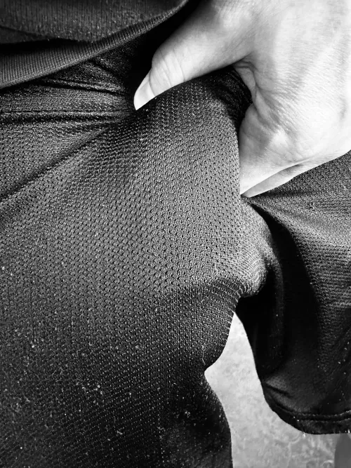 Mesh shorts don’t hide much.