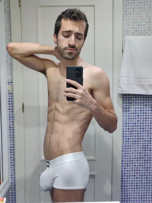 My bulge is more noticeable in white underwear