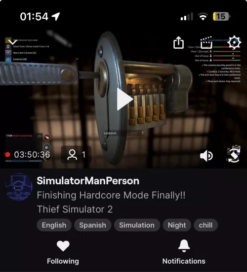My partner has been streaming for almost 4 hours