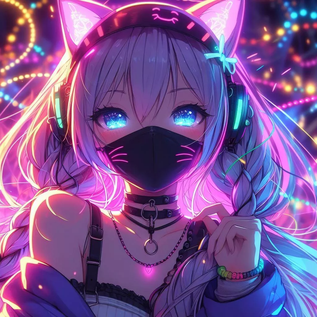 Neon Rave Kitty