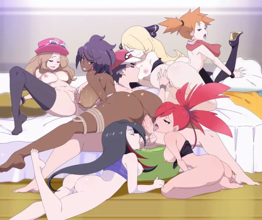 Red vs. Serena, Olivia, Fortunia, Flannery, Cynthia, Misty (Lexus) [Pokemon]