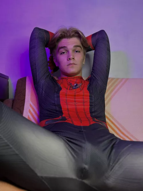 Spider-Man and his hidden web within hehe