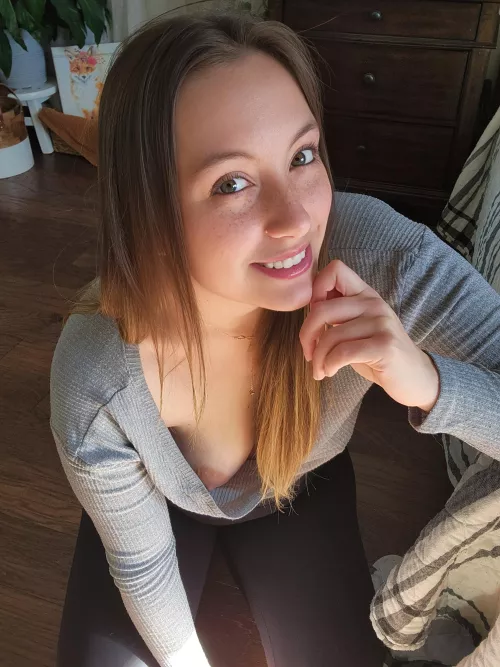 That moment when she caught you sneaking a peek