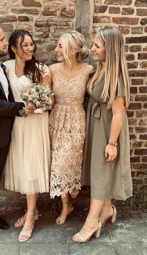 Three Girls in Dresses