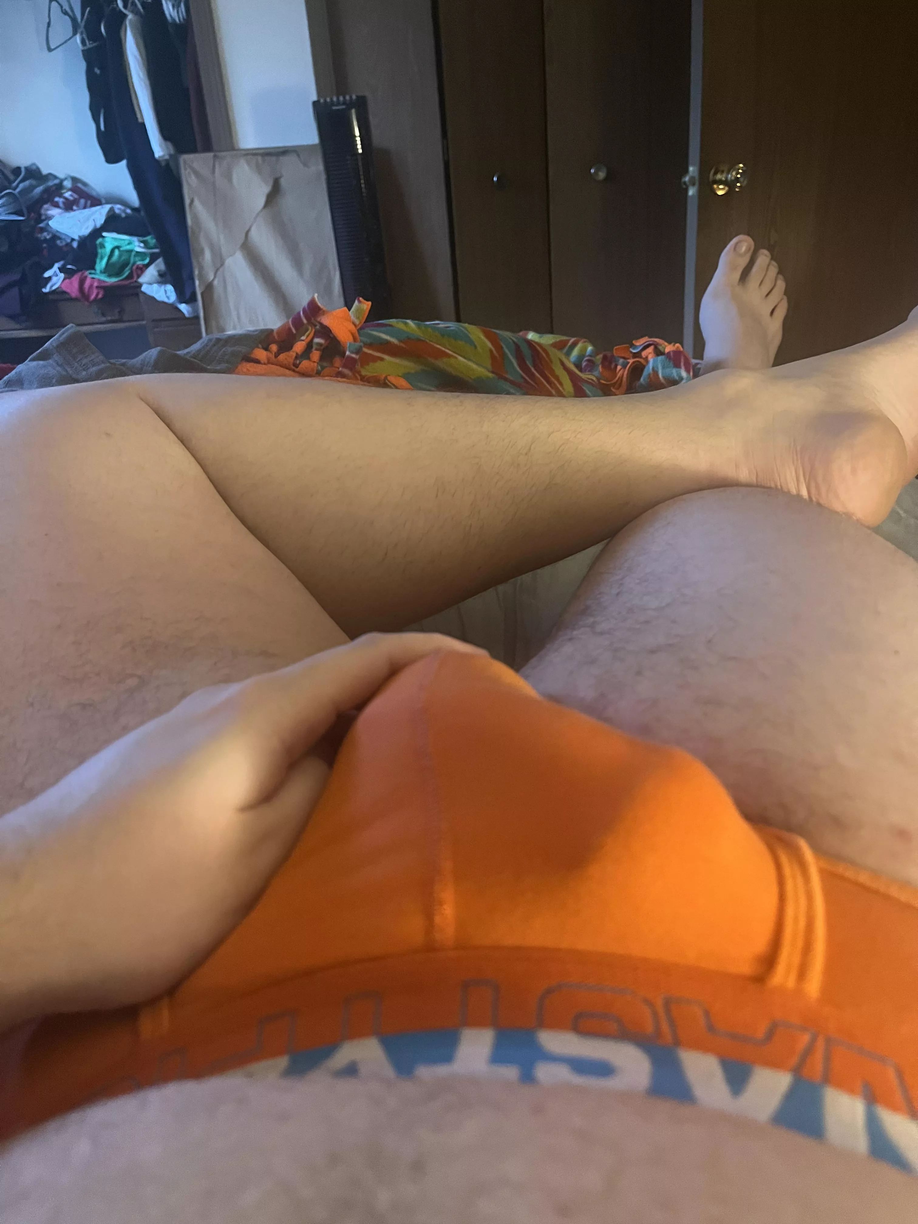 A little edging before work🍑🧸