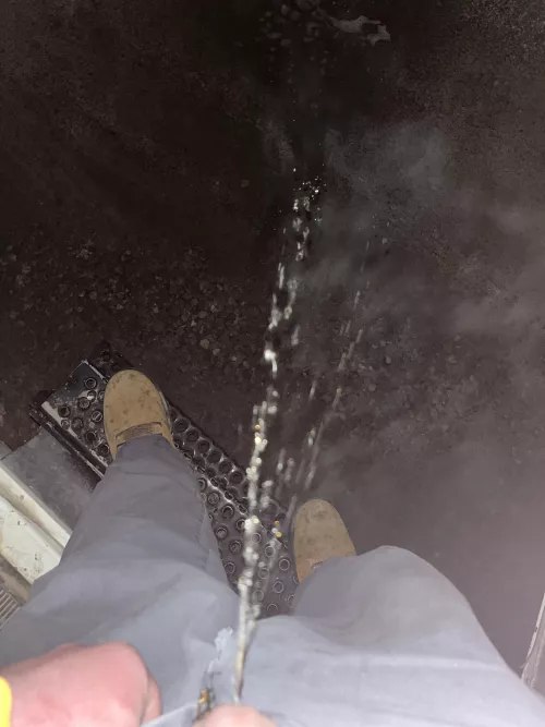 Couldn’t hold it had to pull over and let out this steamy pee