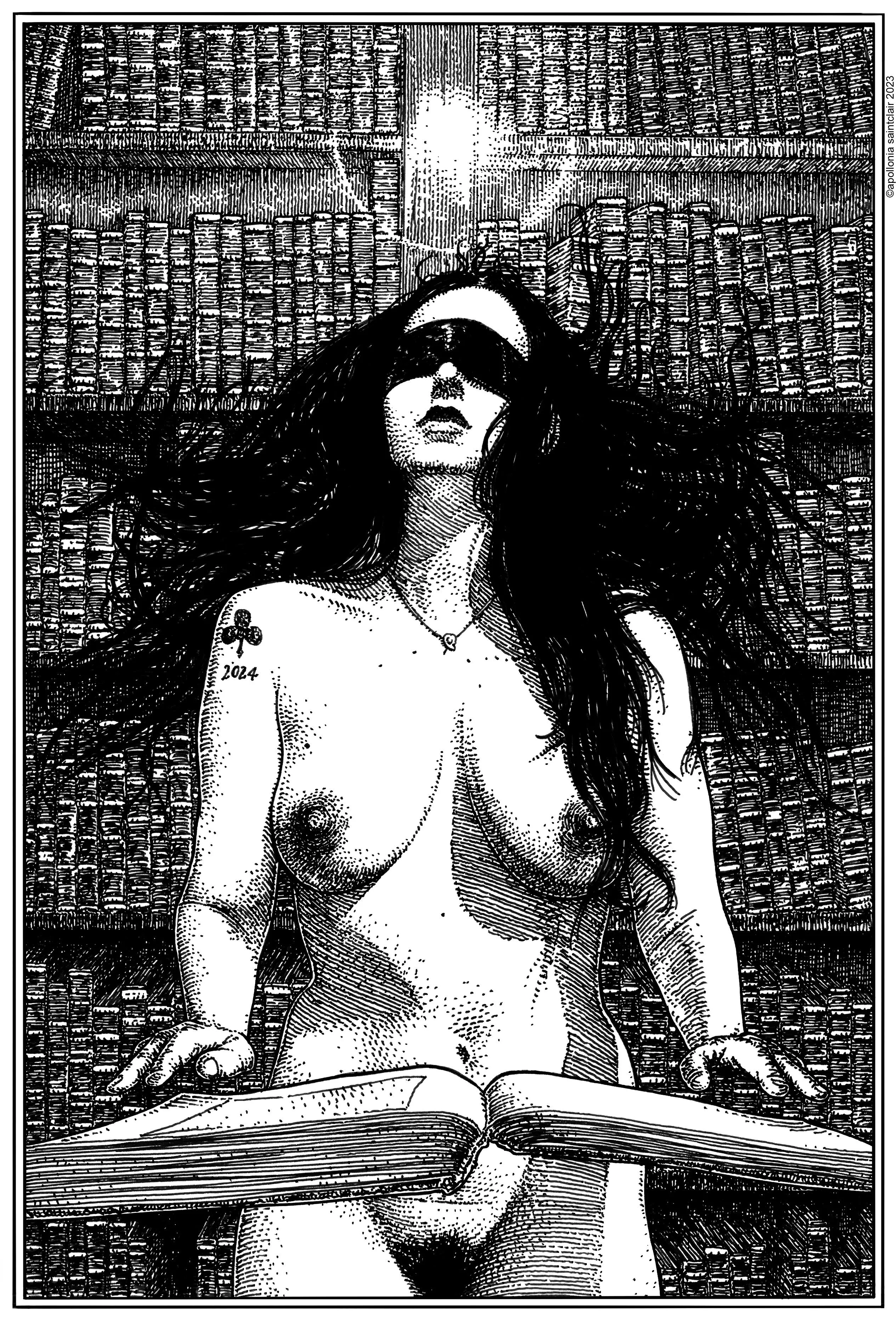 For no one can close the book which is now open by Apollonia Saintclair