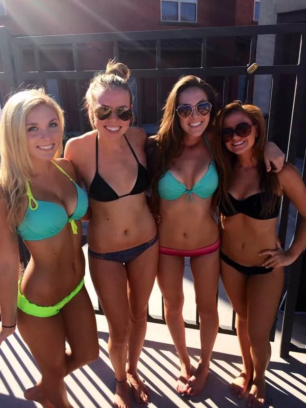 Four amazing bikini'd women