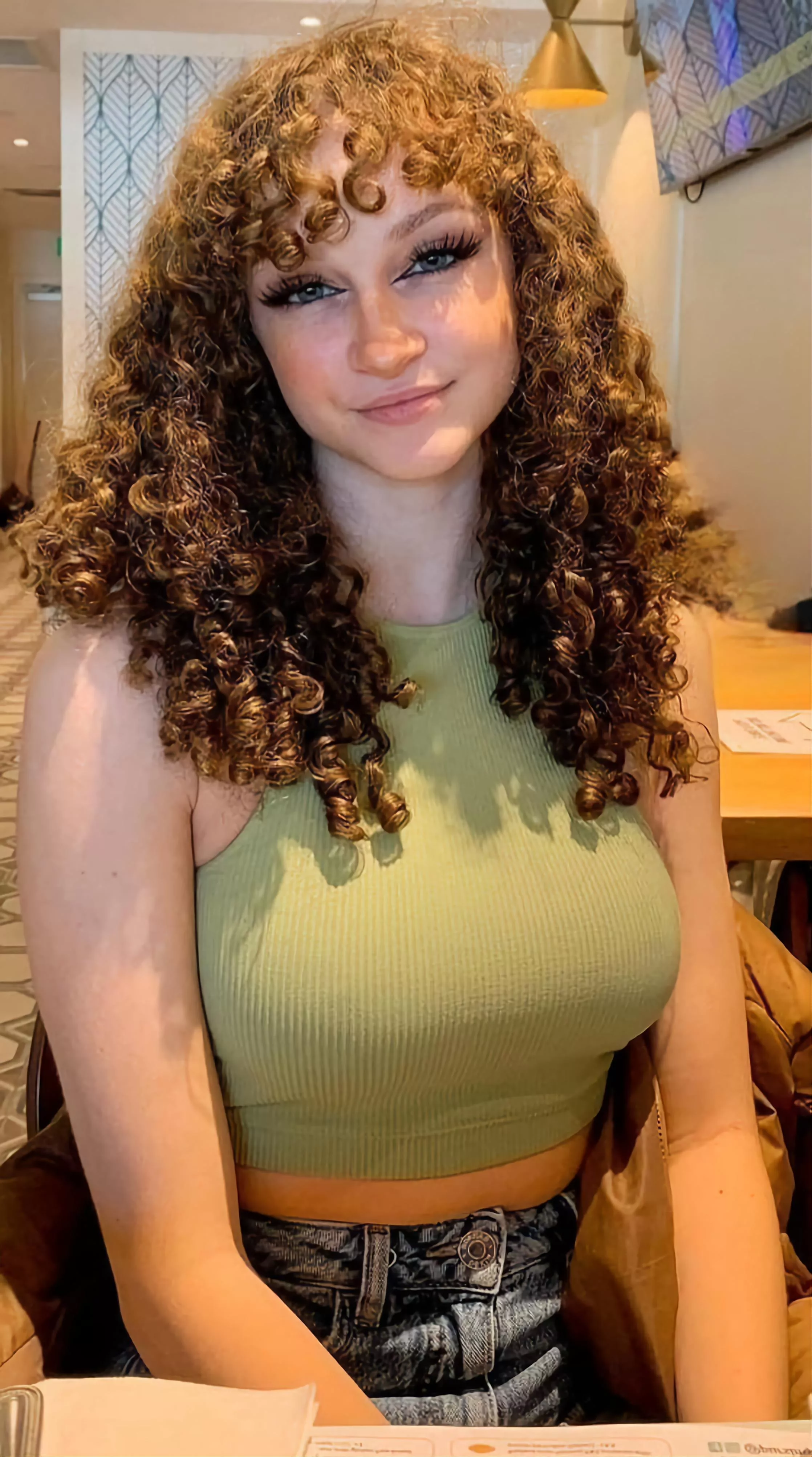 Gorgeous curls in green
