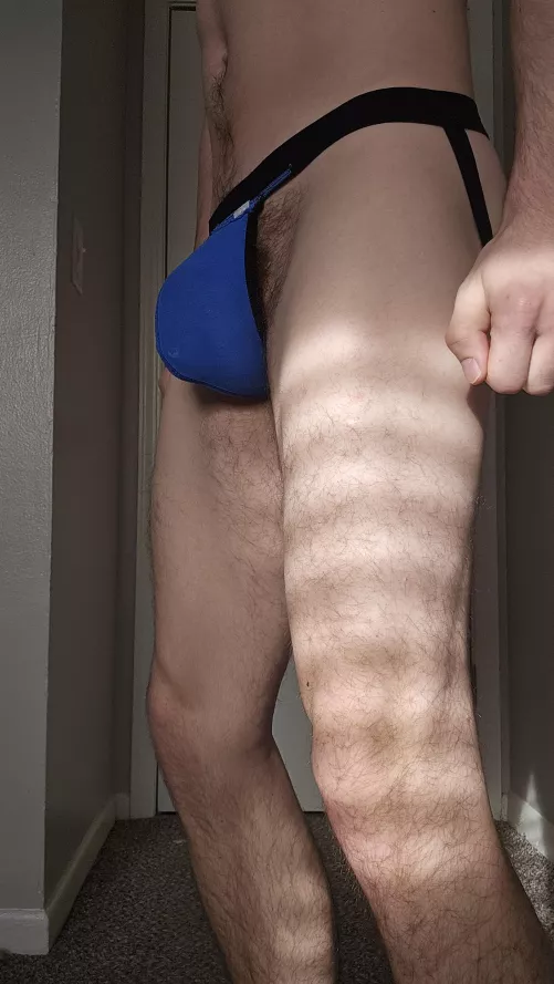 Jockstrap bulge? Check. Natural sunlight? Check