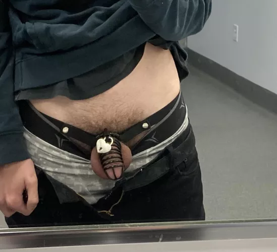 Just finished working out while caged :3