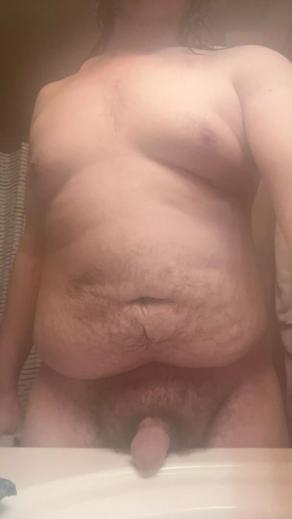 Just out the shower