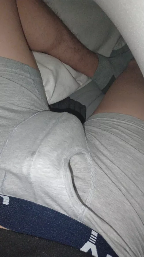 My lil hard bulge