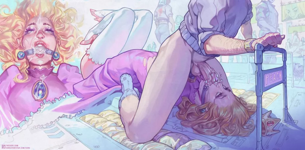 Peach gets a mouthful