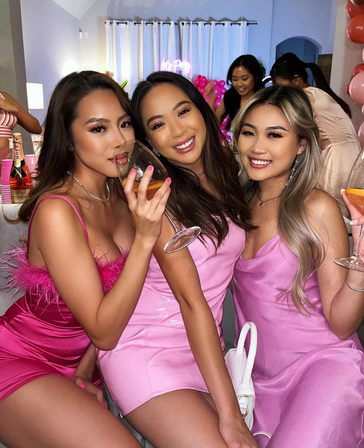 Pretty Asians in Pink