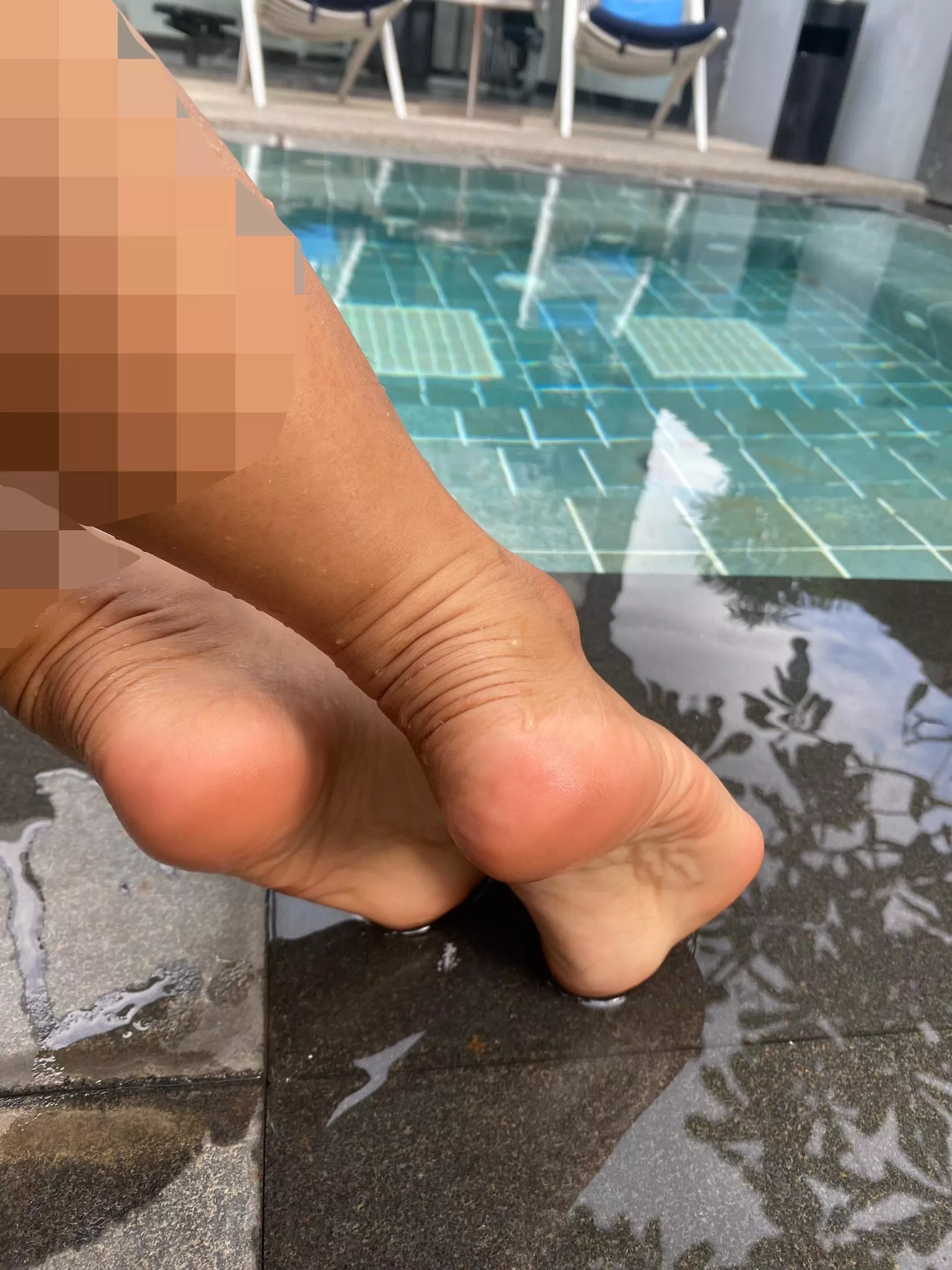 put ur face underneath them and say thank you