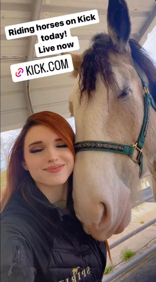 RIDING HORSES TODAY - LIVE RIGHT NOW ON KICK.COM/AMOURANTH