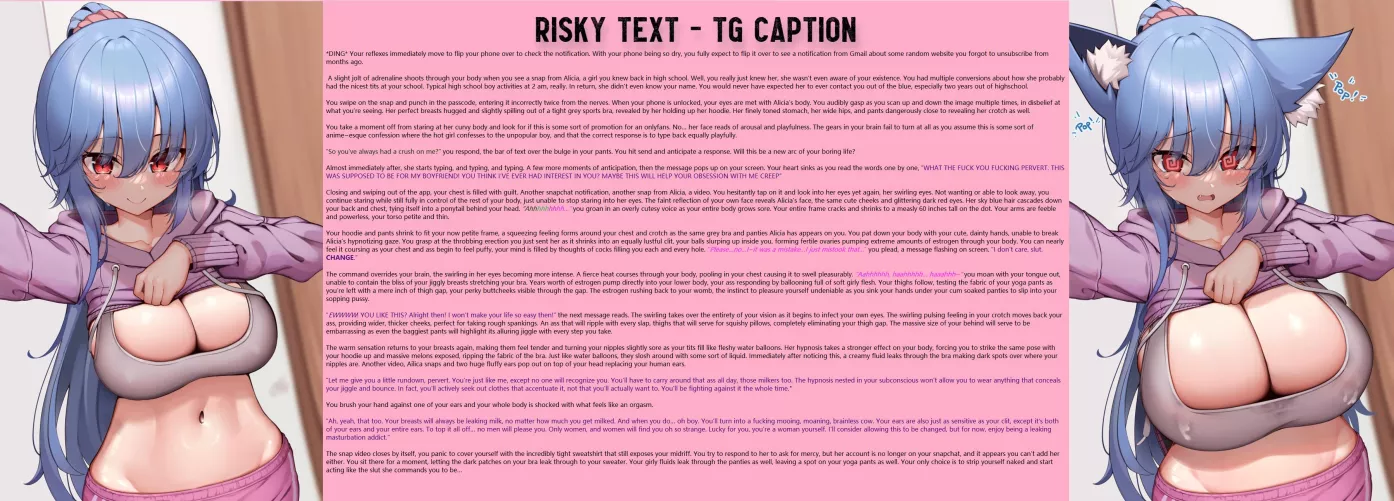 Risky Text by drac9999 (MTF, Unwilling, Curse)