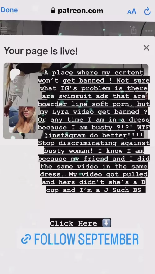 She started a patreon