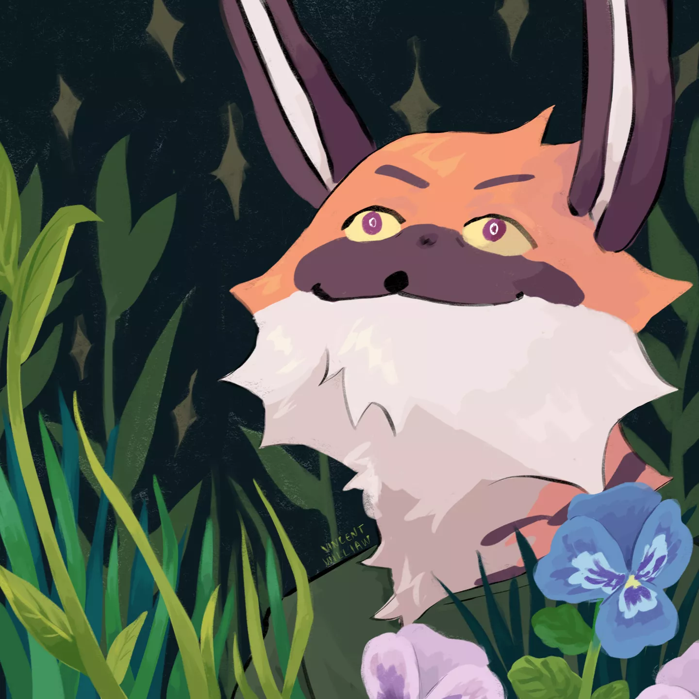 showing off one of my favourite fursona art I've done