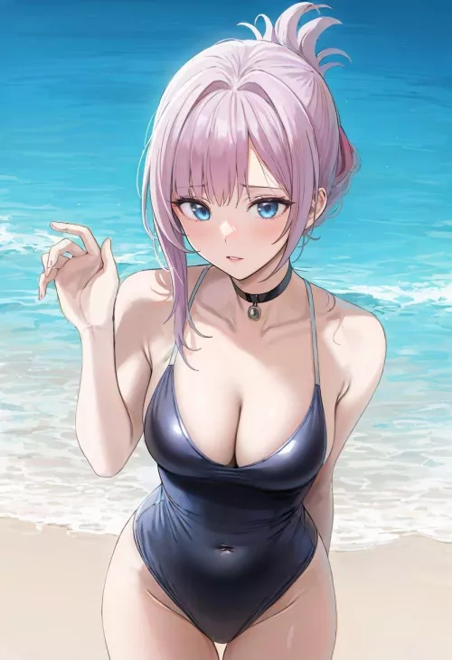 Shy Girl on the Beach