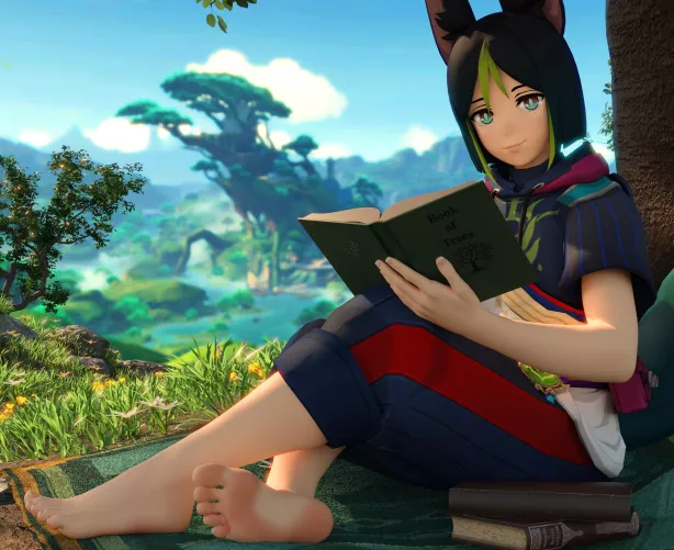 Tighnari Reading (Genshin Impact) [Artist: FinuraArts]