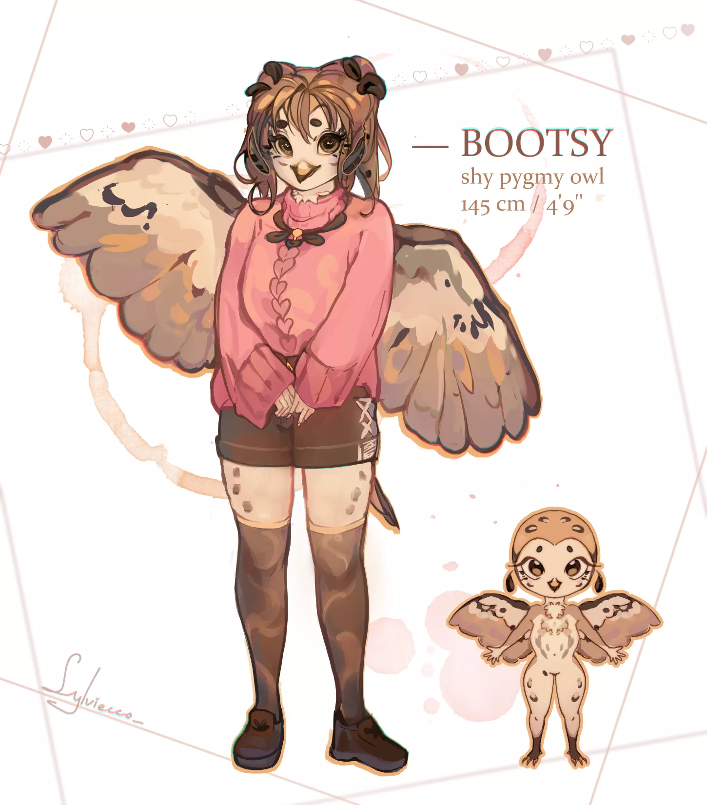 Tried to make an owl character. Do you prefer wings+arms or wings=arms for anthro birds? (art by me)